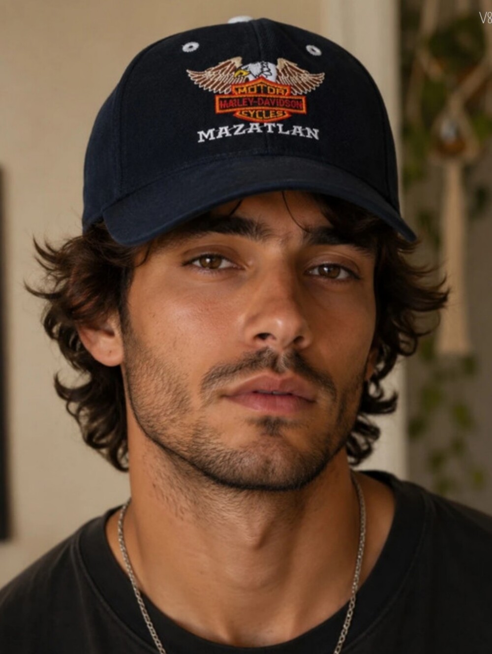 Embroidered Harley Davidson Mazatlan baseball cap, black, like new